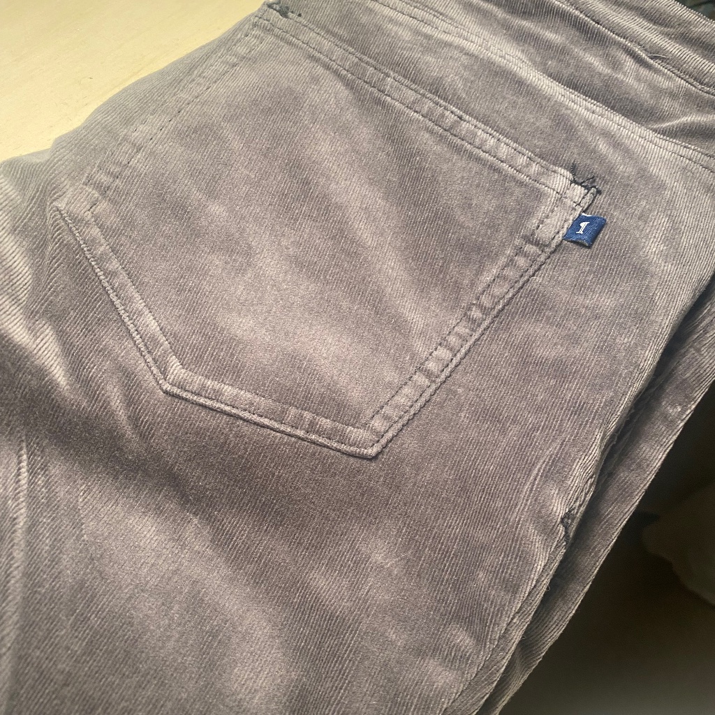 Anthropologie Slate Gray Corduroy Skinny Pants